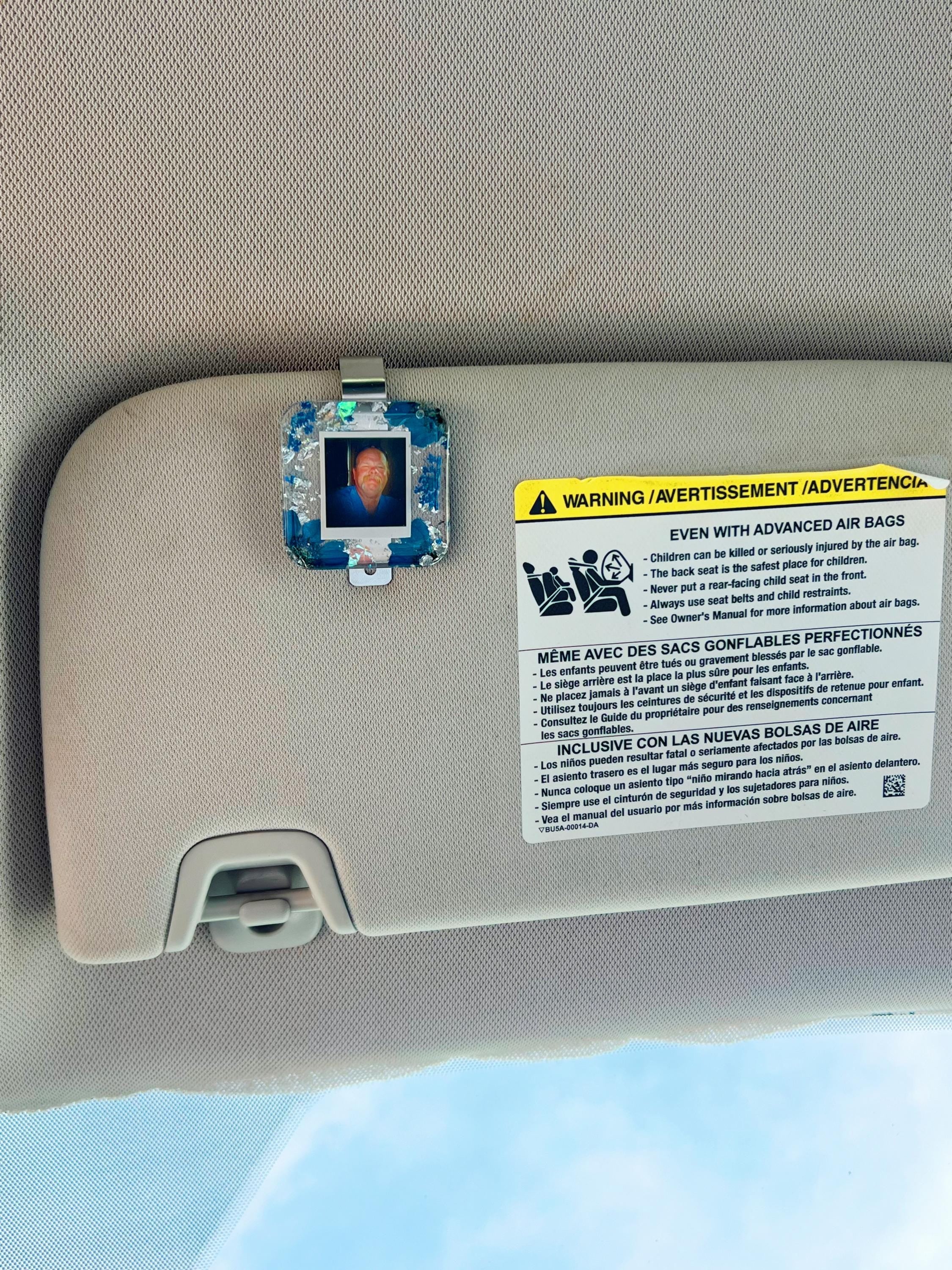 Personalized Photo Car Visor Clip