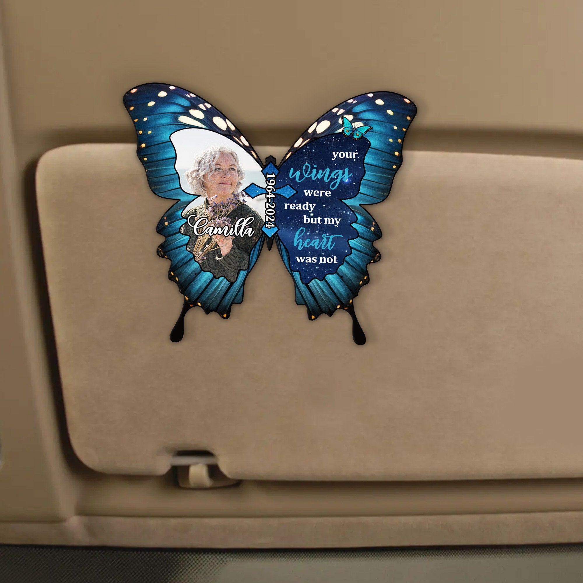 Custom Photo Acrylic Car Visor Clips