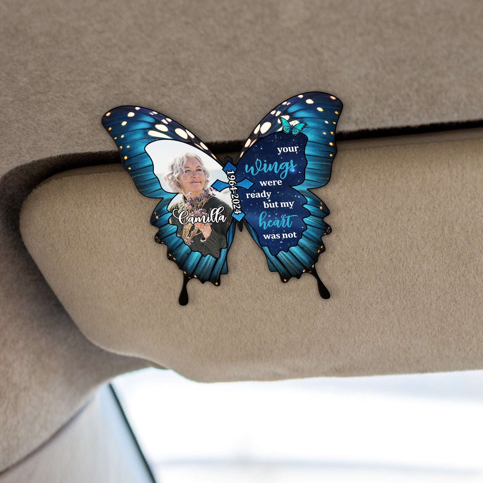 Custom Photo Acrylic Car Visor Clips