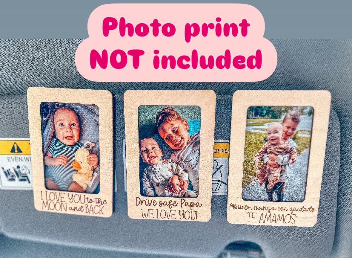 Personalized Picture Frame- Car Visor Clips