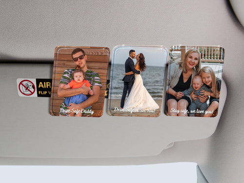 Add Your Own Photo Car Visor Clip