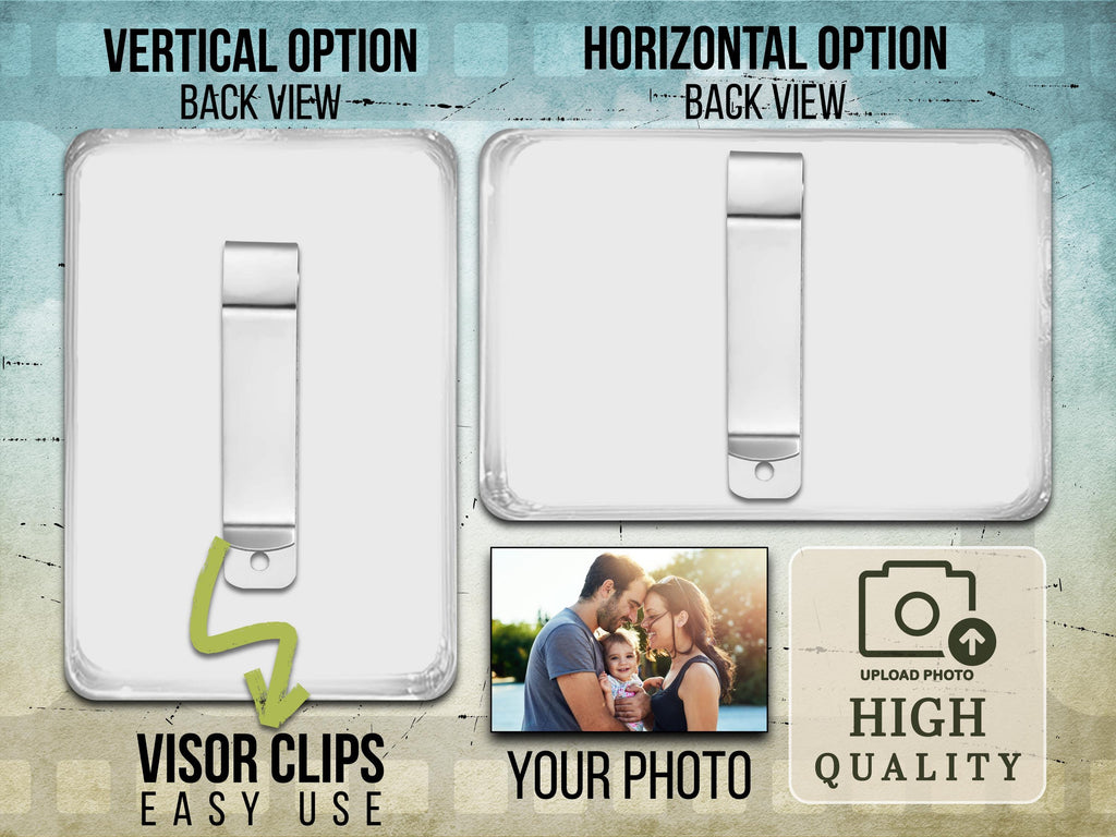 Add Your Own Photo Car Visor Clip