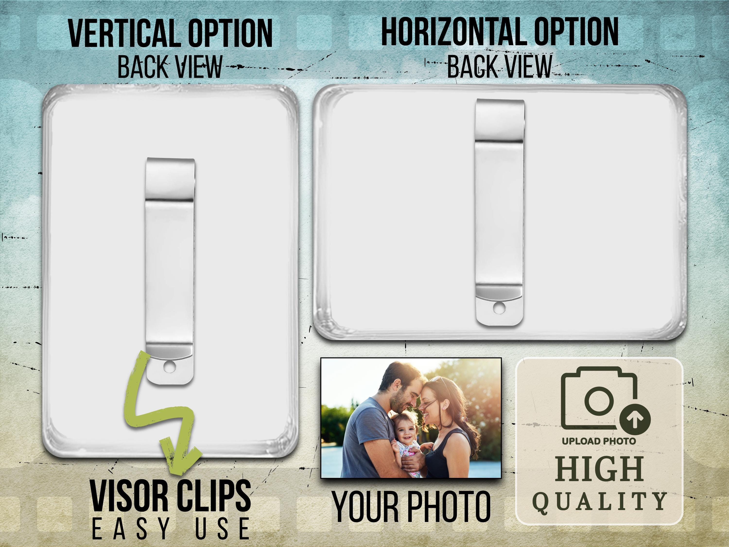 Add Your Own Photo Car Visor Clip