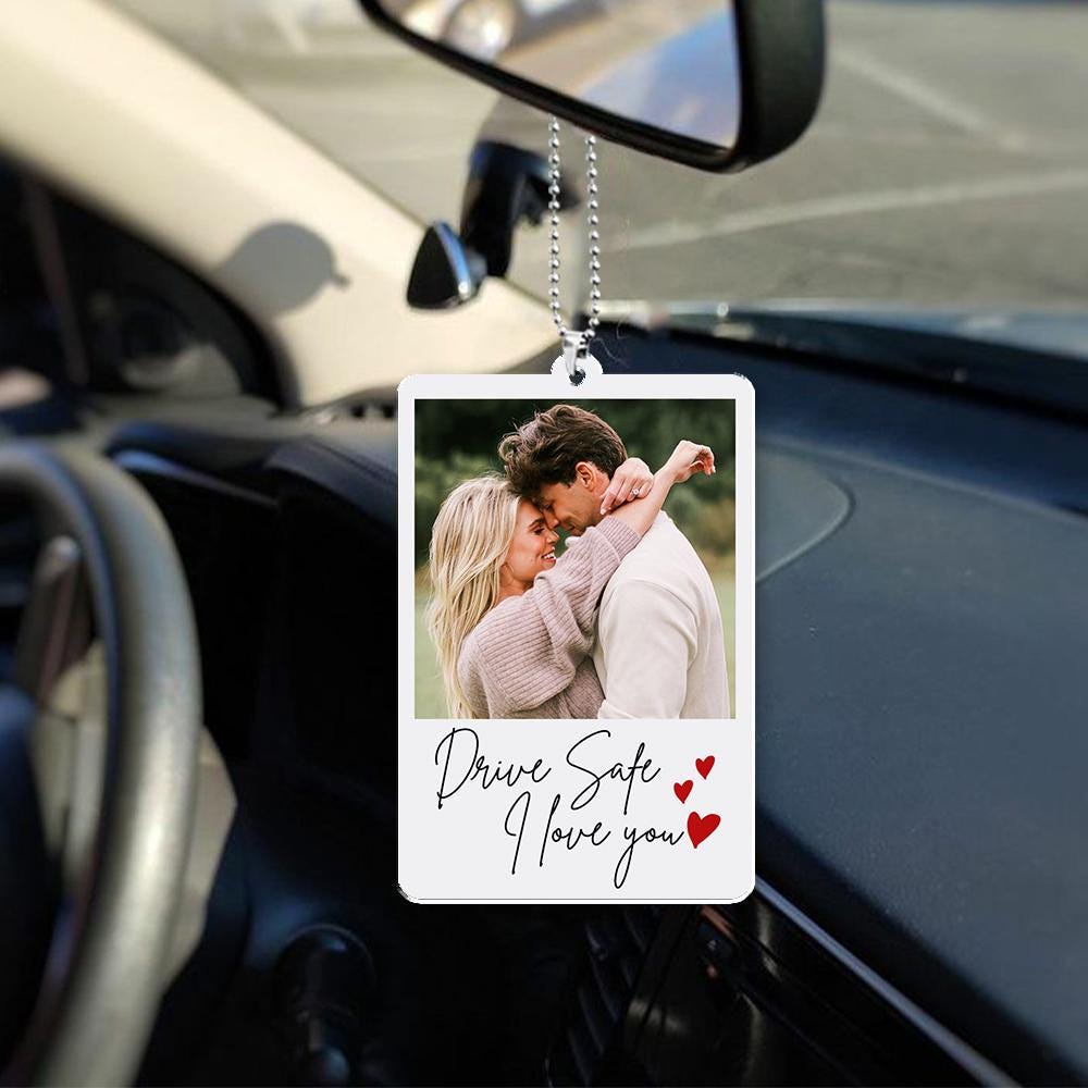 Custom Photo Car Visor Clip - Personalized Car Ornament