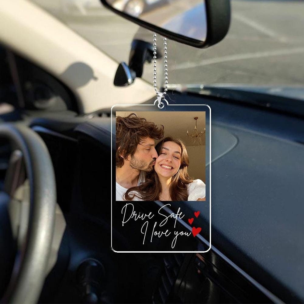 Custom Photo Car Visor Clip - Personalized Car Ornament
