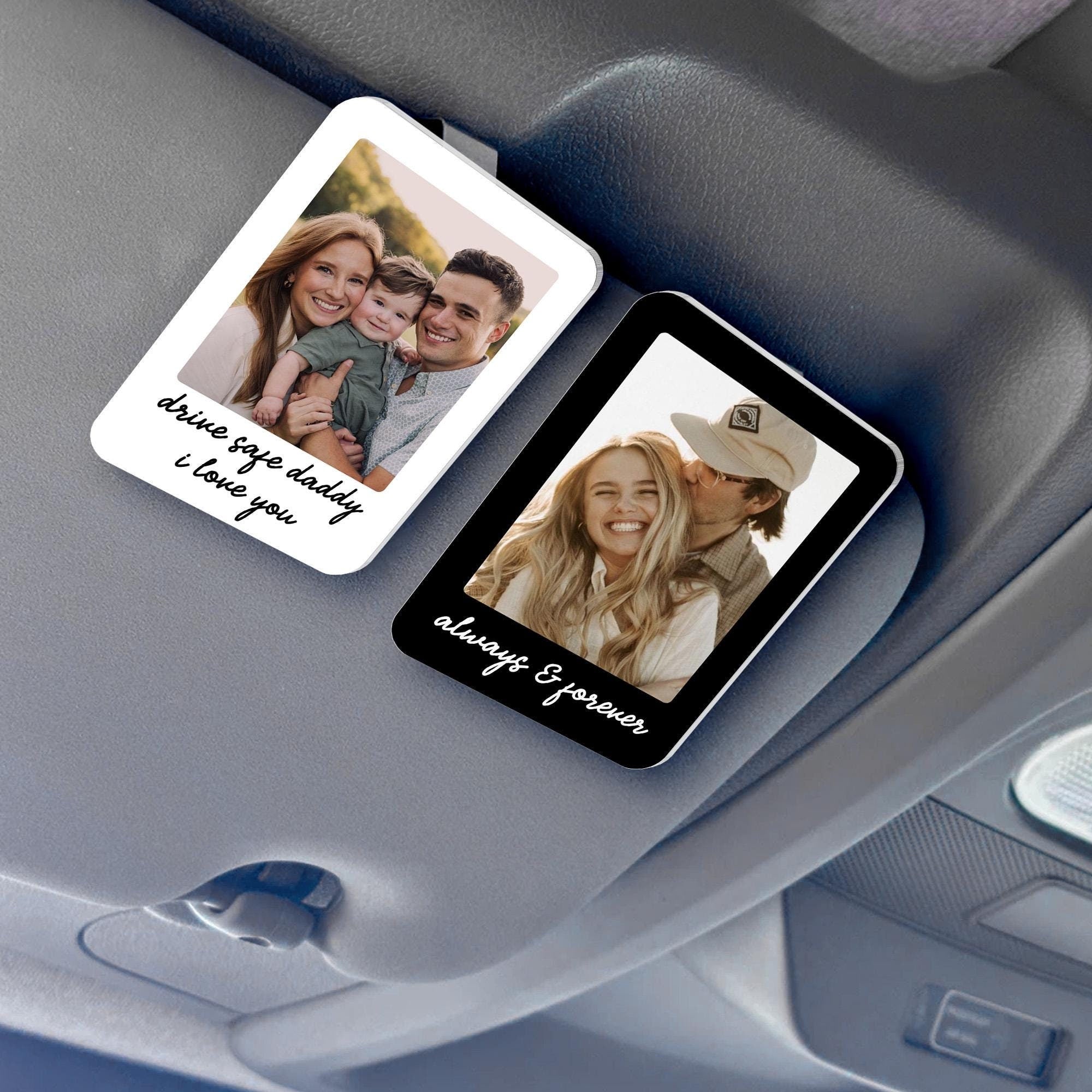 Custom Family Photo Car Visor Clip