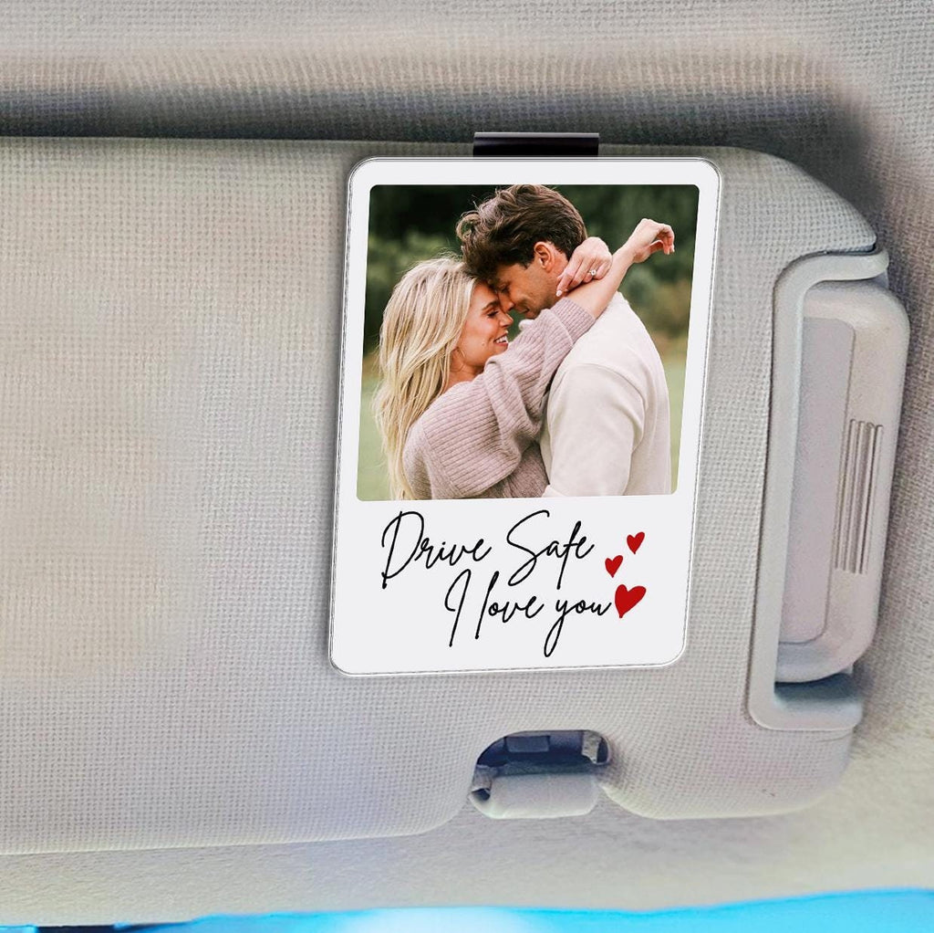 Custom Photo Car Visor Clip - Personalized Car Ornament