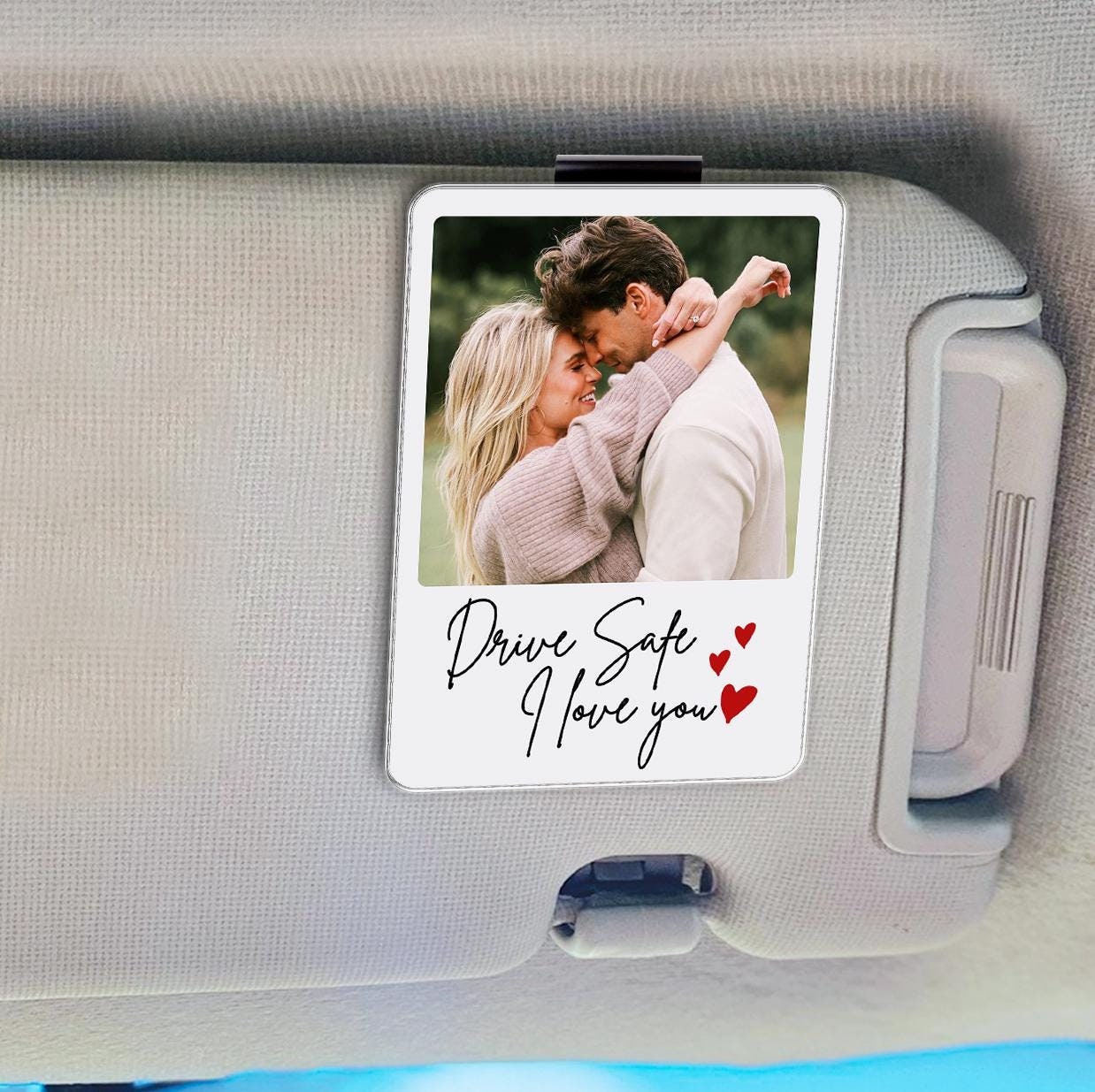 Custom Photo Car Visor Clip - Personalized Car Ornament