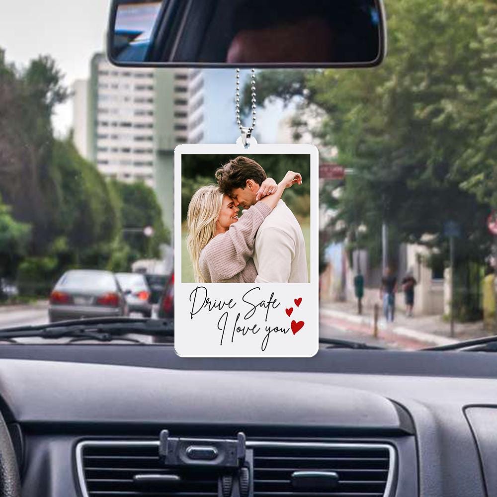 Custom Photo Car Visor Clip - Personalized Car Ornament