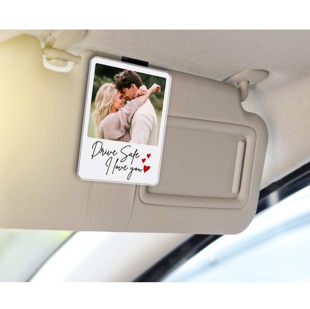 Custom Photo Car Visor Clip - Personalized Car Ornament