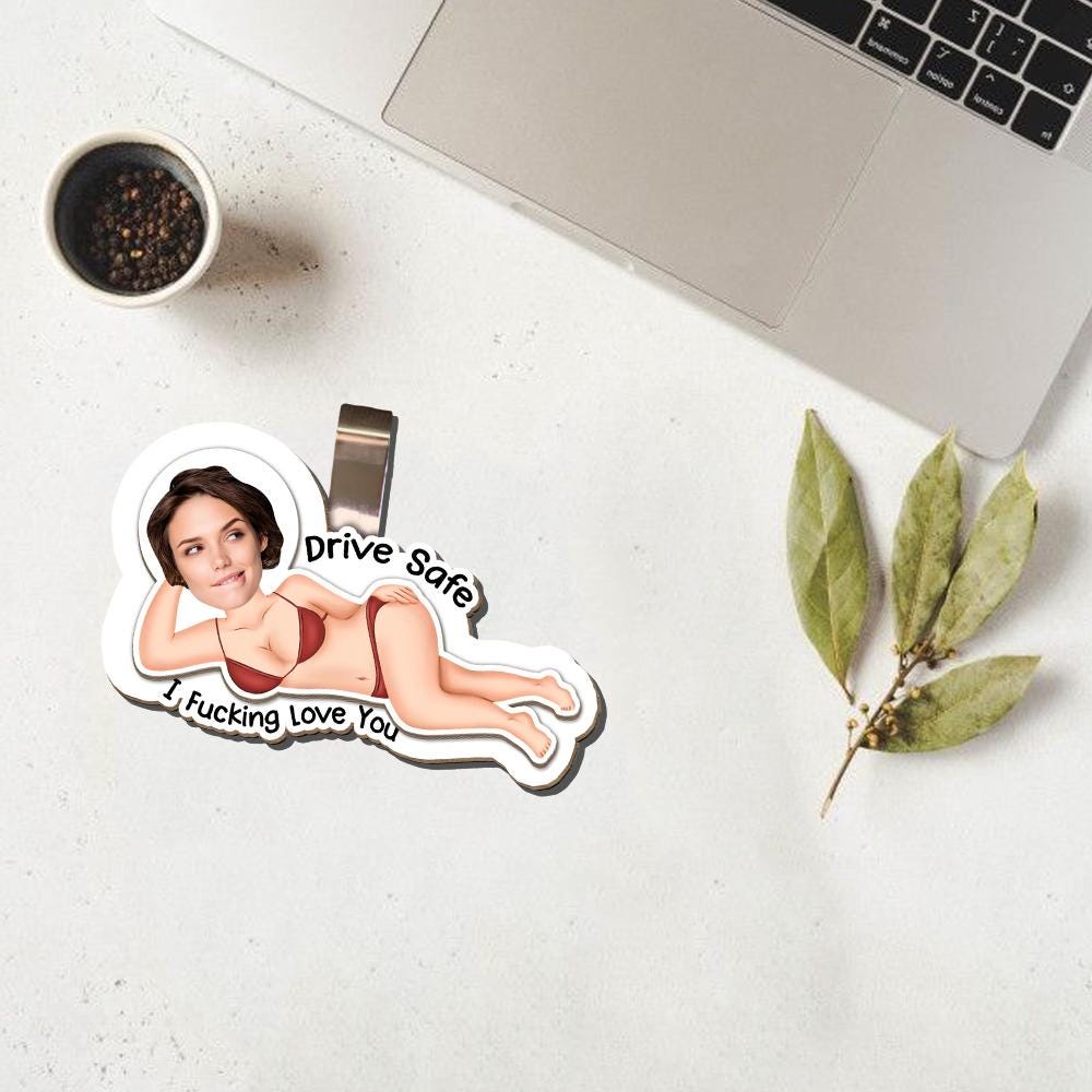 Custom Photo Car Visor Clip - Husband Gifts