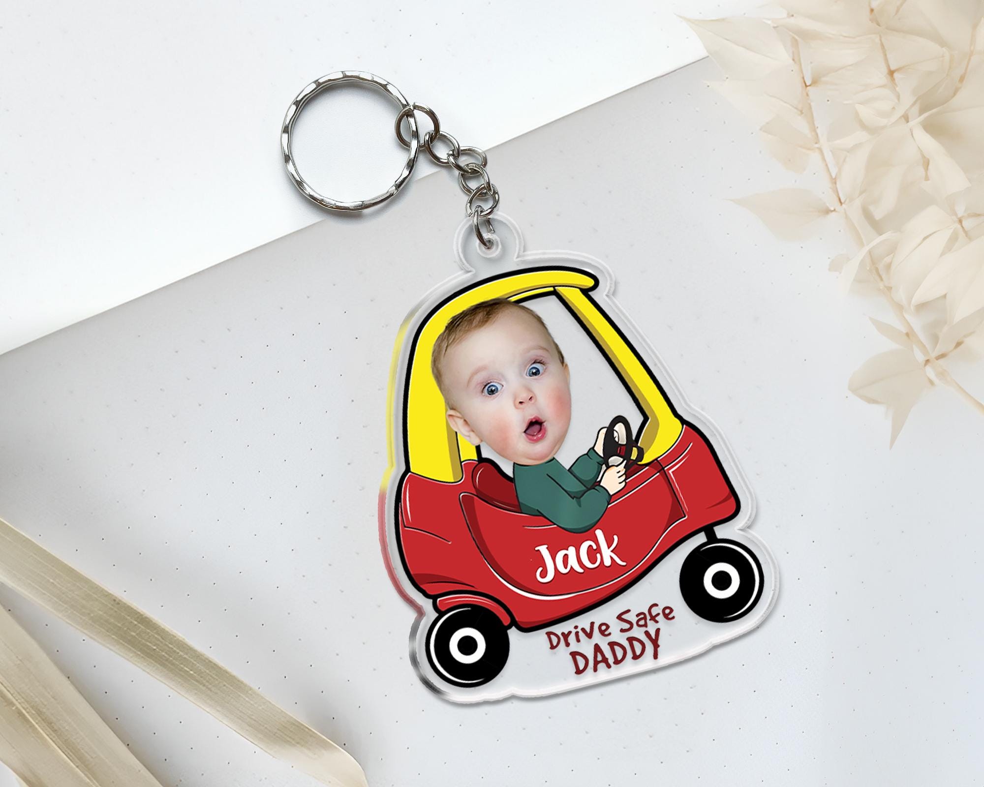 Drive Safe Daddy Gift - Custom Car Visor Clip Photo