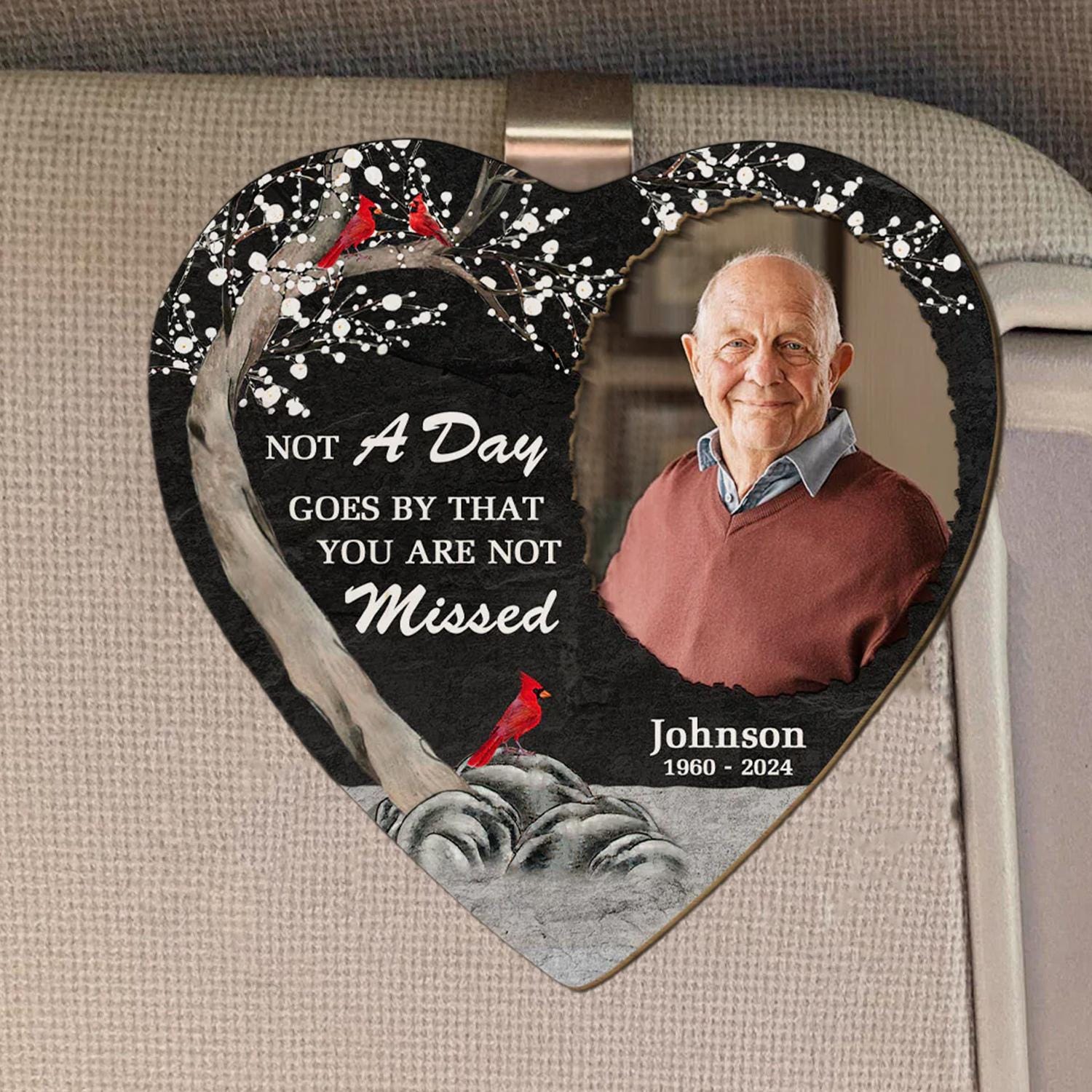 Custom Memorial Photo Car Visor Clip