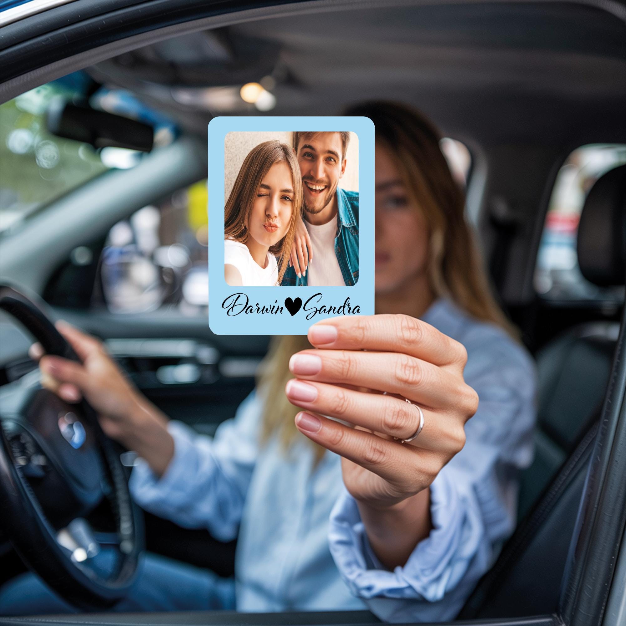 Drive Safe Visor Clip With Photo - Car Visor Clip