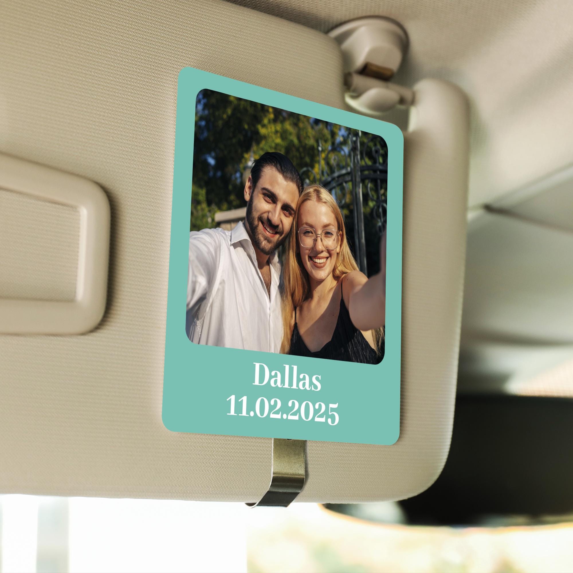 Drive Safe Visor Clip With Photo - Car Visor Clip