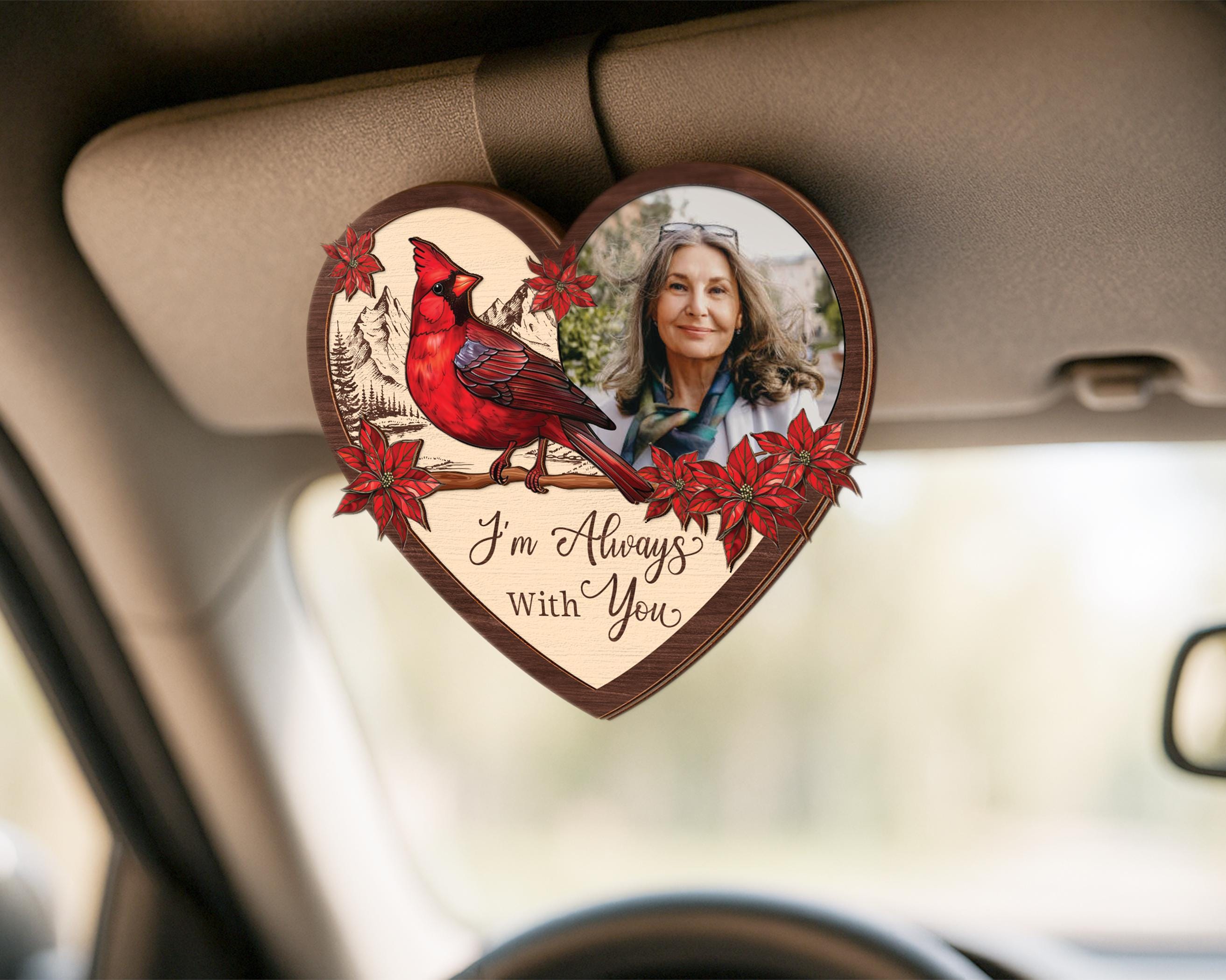 Personalized Memorial Photo Car Visor Clip