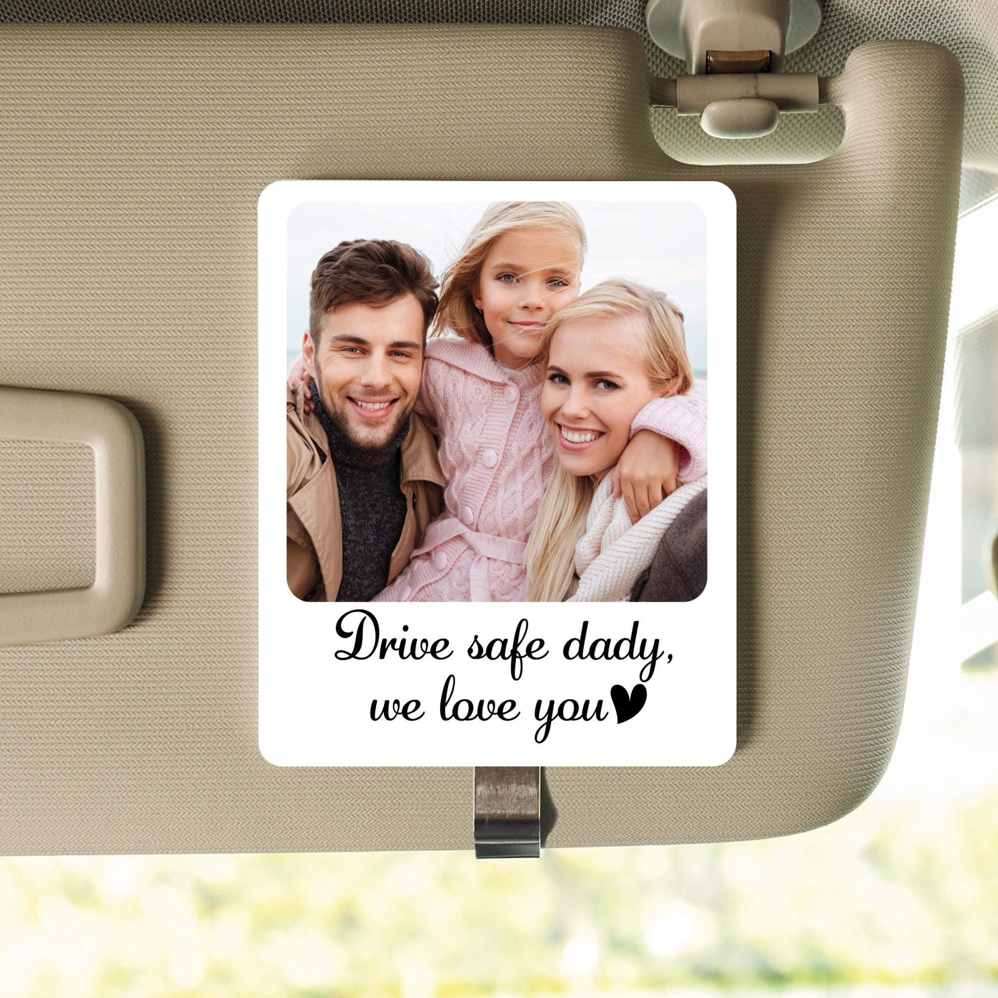 Drive Safe Visor Clip With Photo - Car Visor Clip