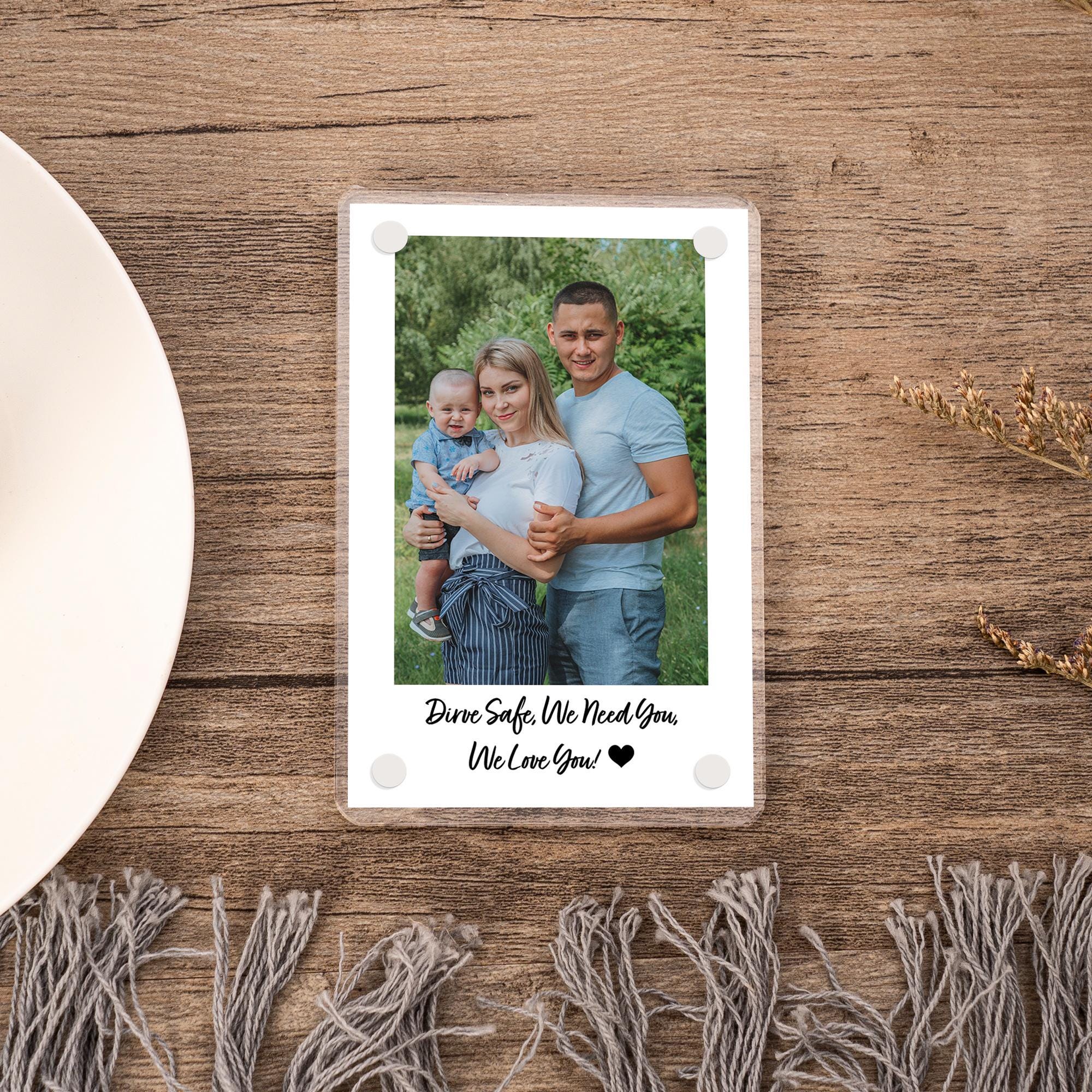 Fathers Day Personalized Dad Photo Car Visor Clip