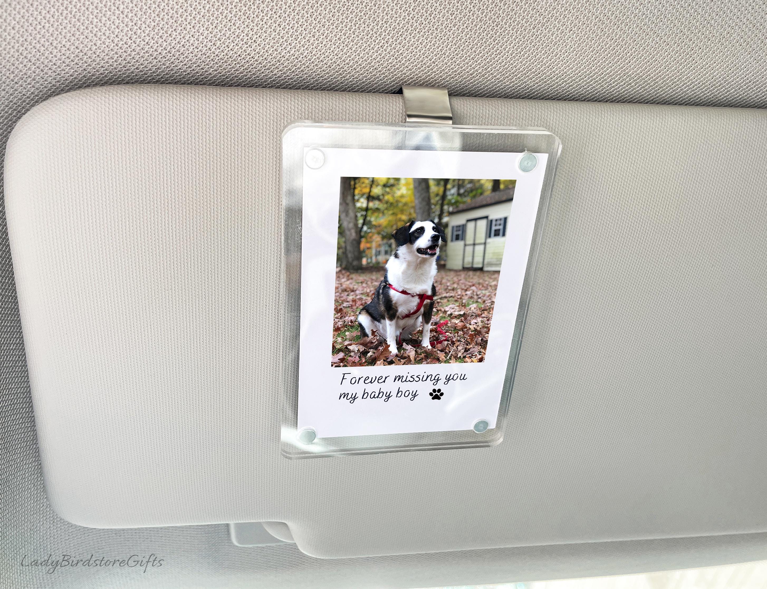 Sleek Acrylic Car Visor Photo Clip