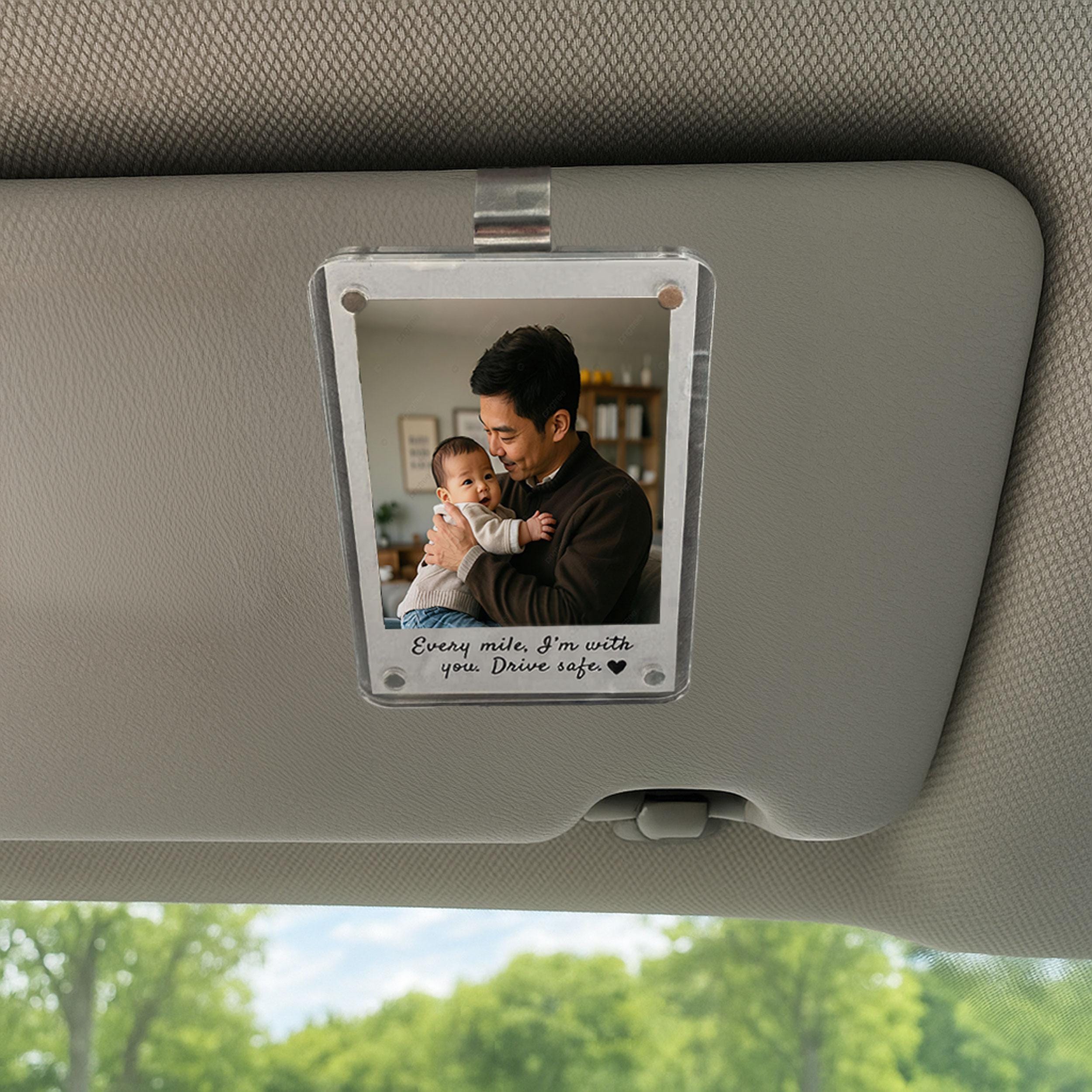 Personalized Photo Car Visor Clip for Dad