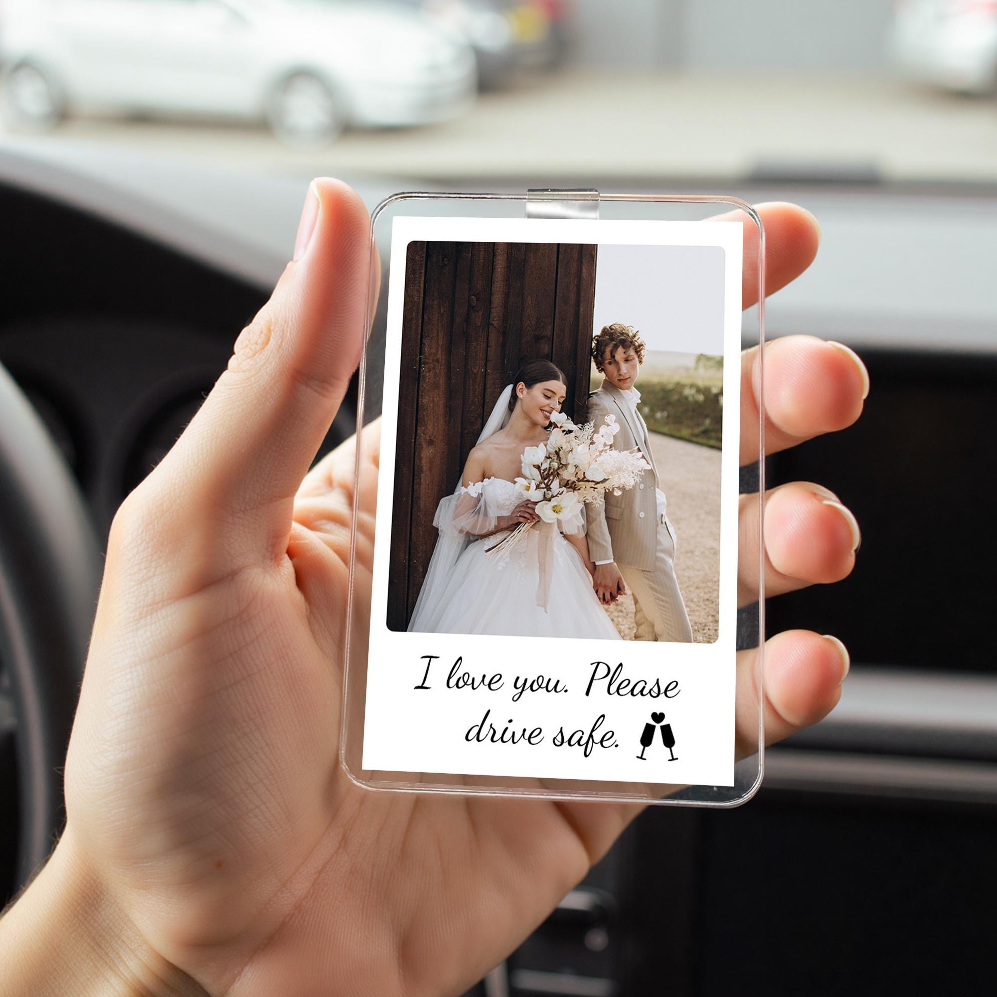 Custom Photo Car Visor Clip for Couple