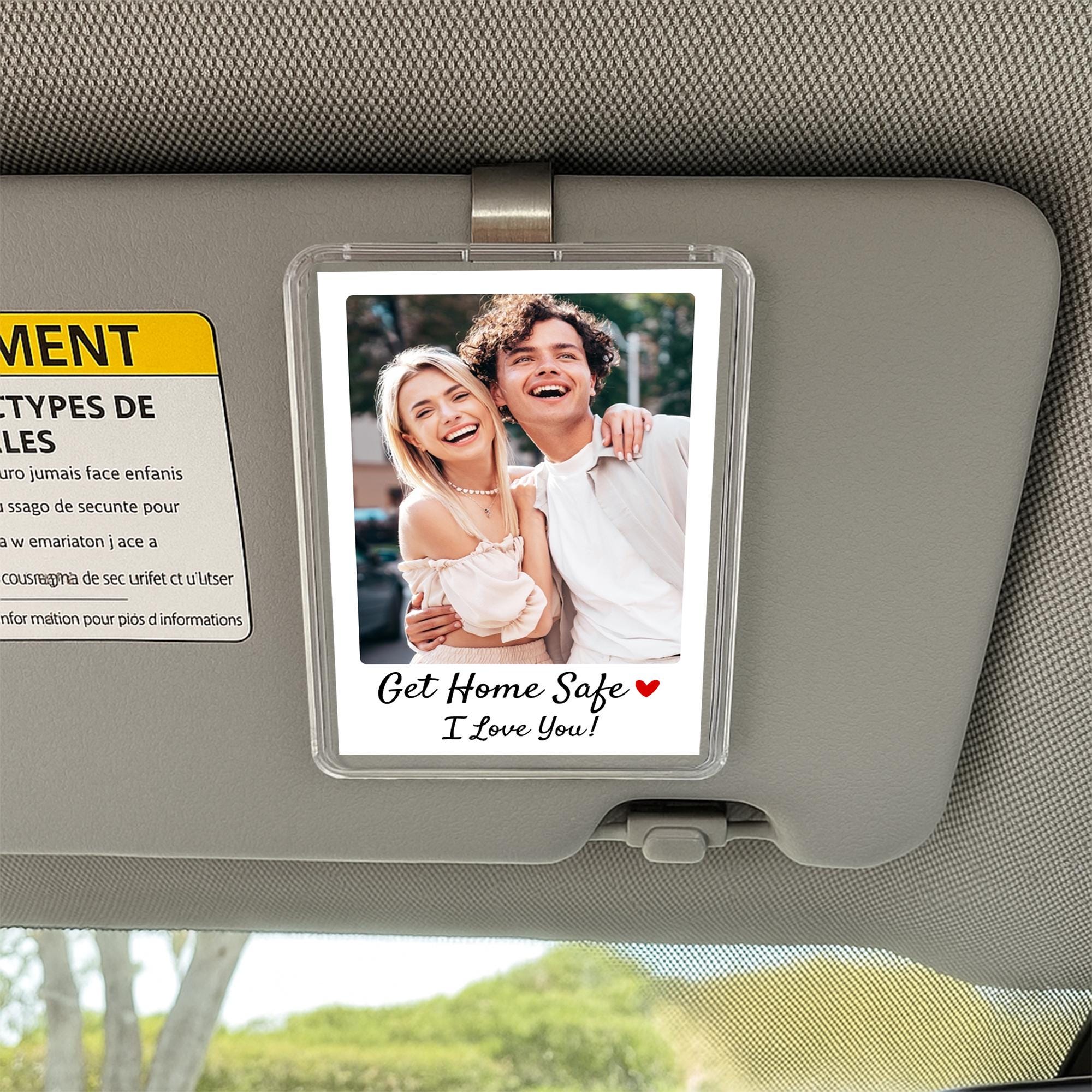 Custom Photo Car Visor Clip-  Couple Photo Gift
