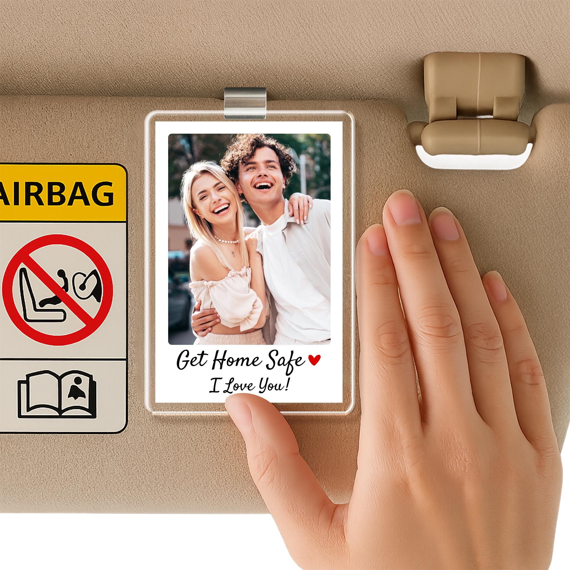 Custom Photo Car Visor Clip-  Couple Photo Gift
