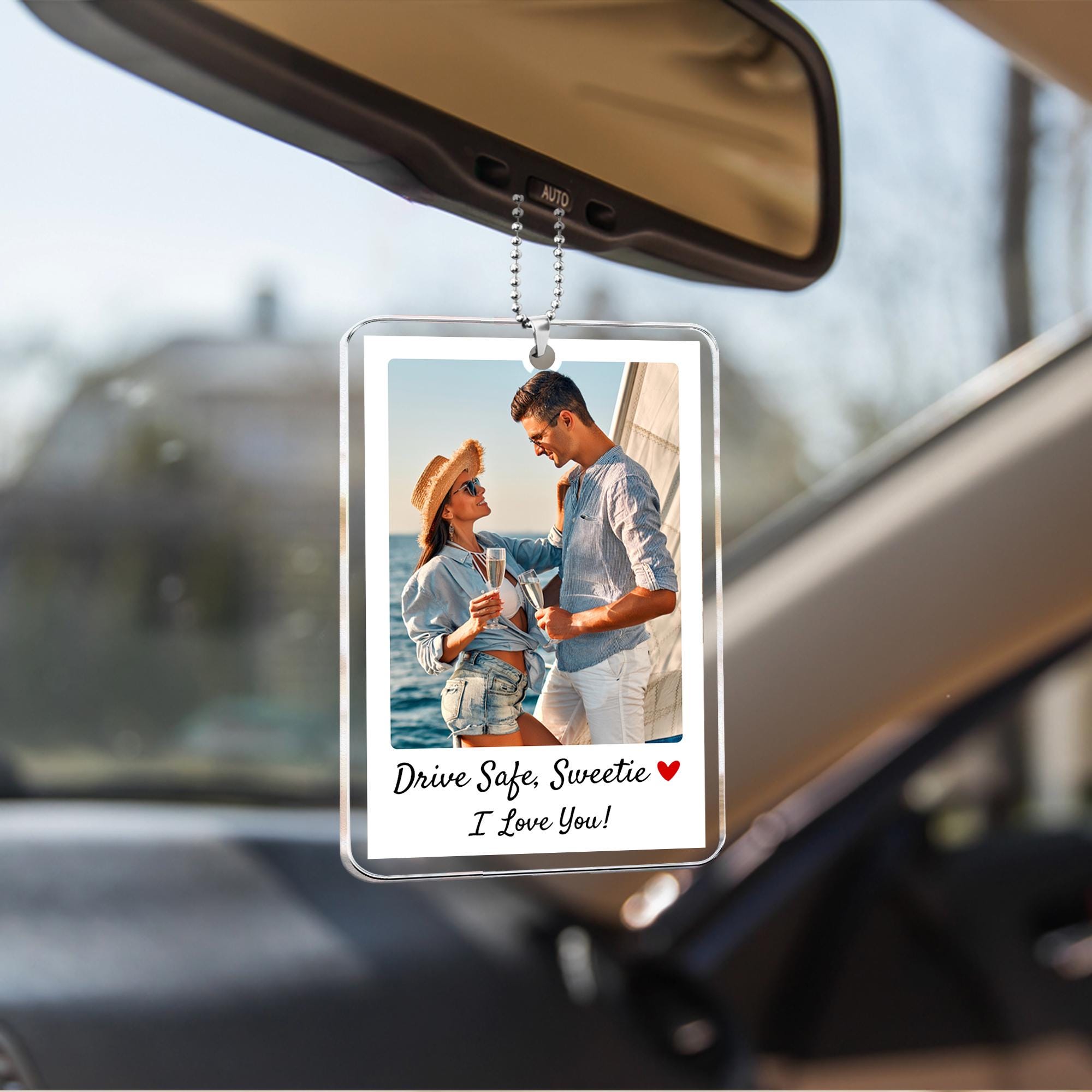Custom Photo Car Visor Clip-  Couple Photo Gift