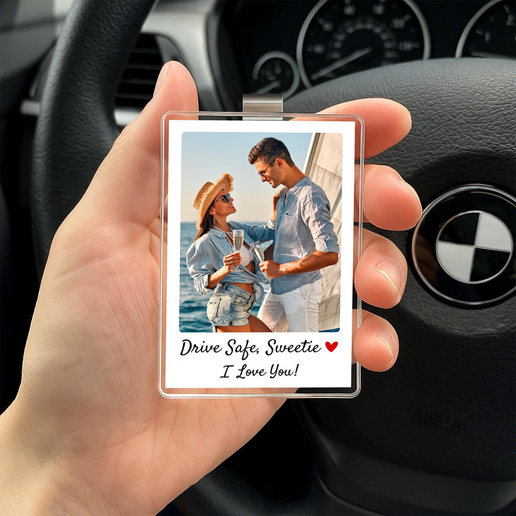Custom Photo Car Visor Clip-  Couple Photo Gift