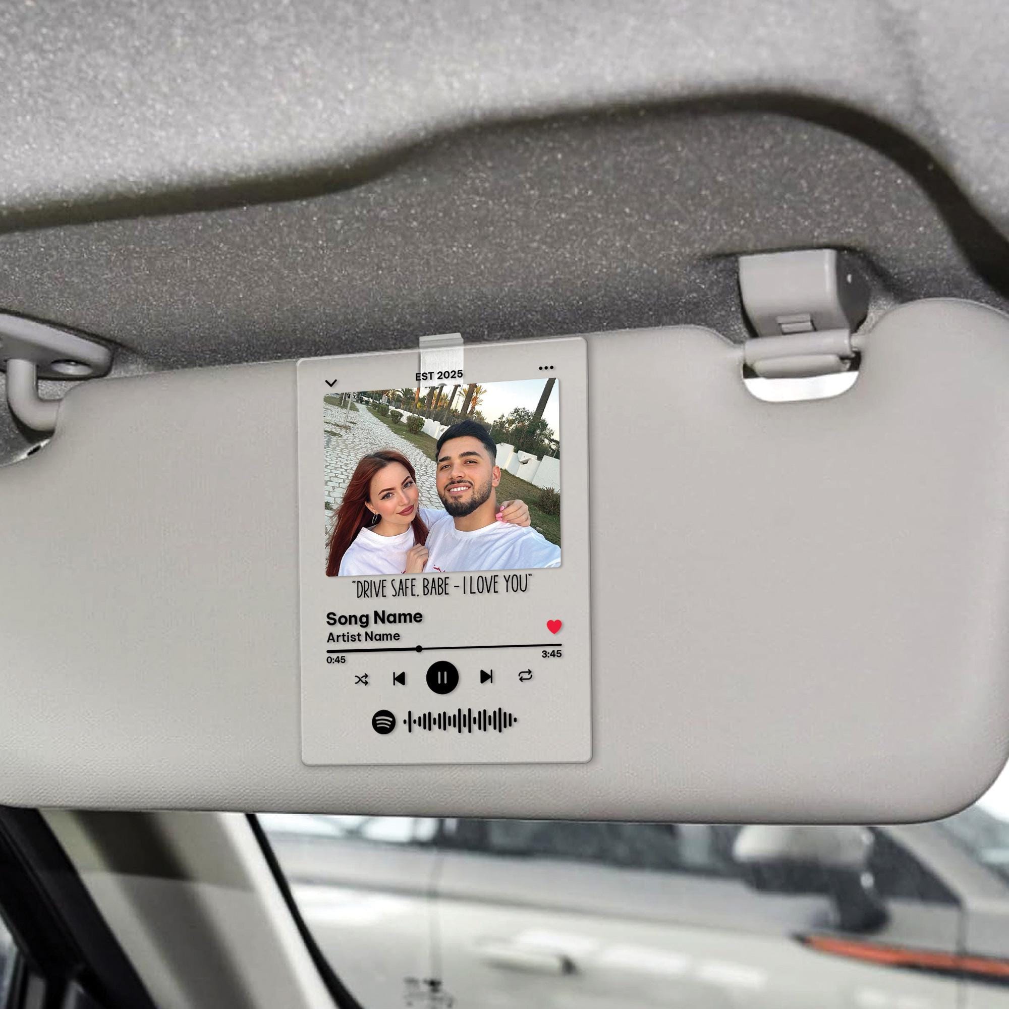 Custom Photo Music Car Visor Clip
