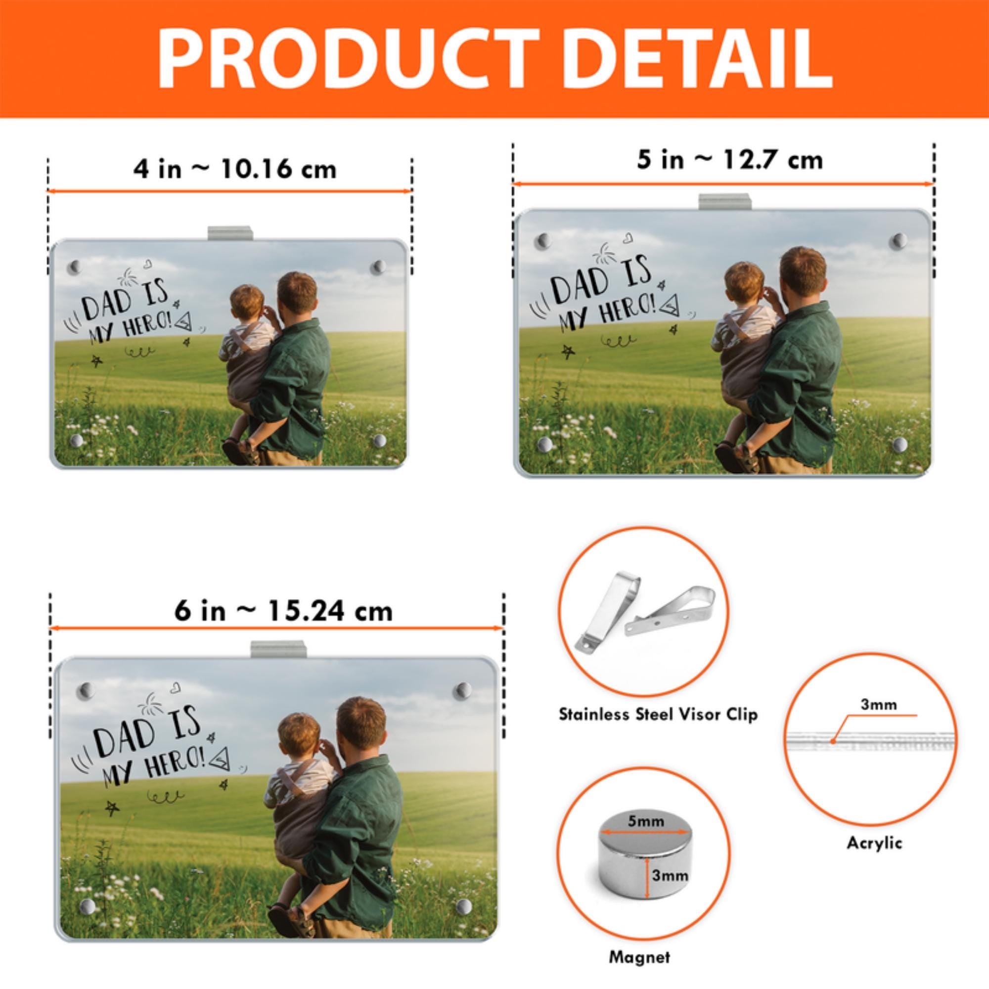 Custom Car Visor Photo Clip - Custom Car Decor