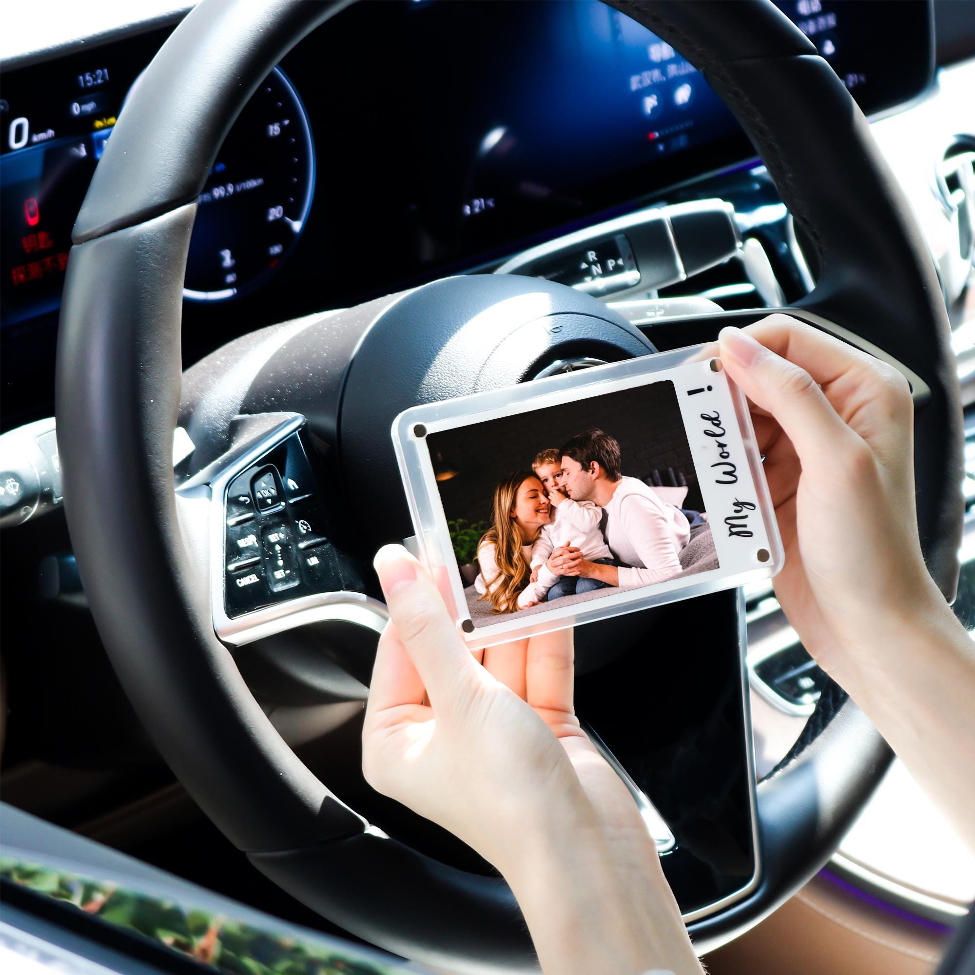 Personalized Acrylic Car Visor Photo Clip