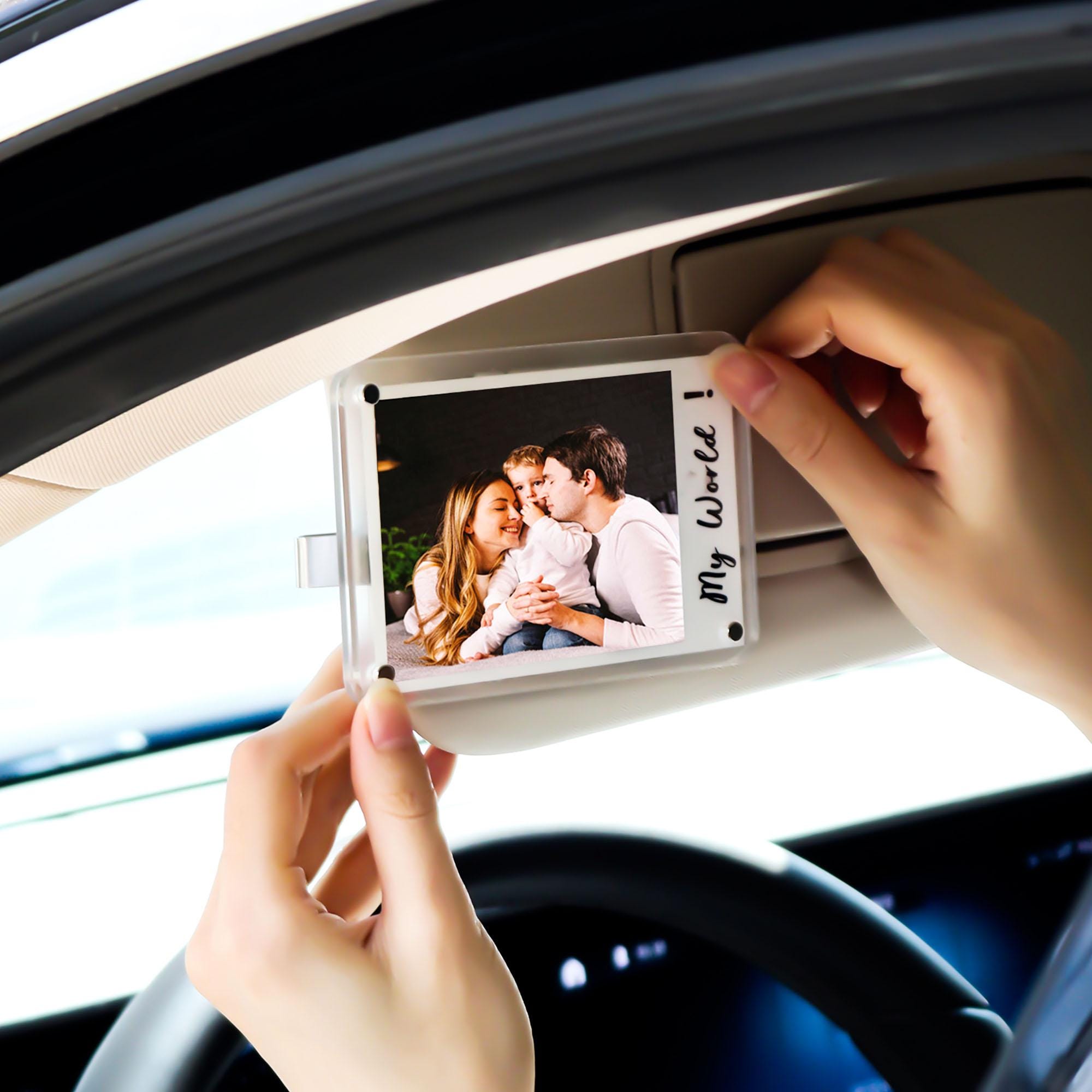 Personalized Acrylic Car Visor Photo Clip