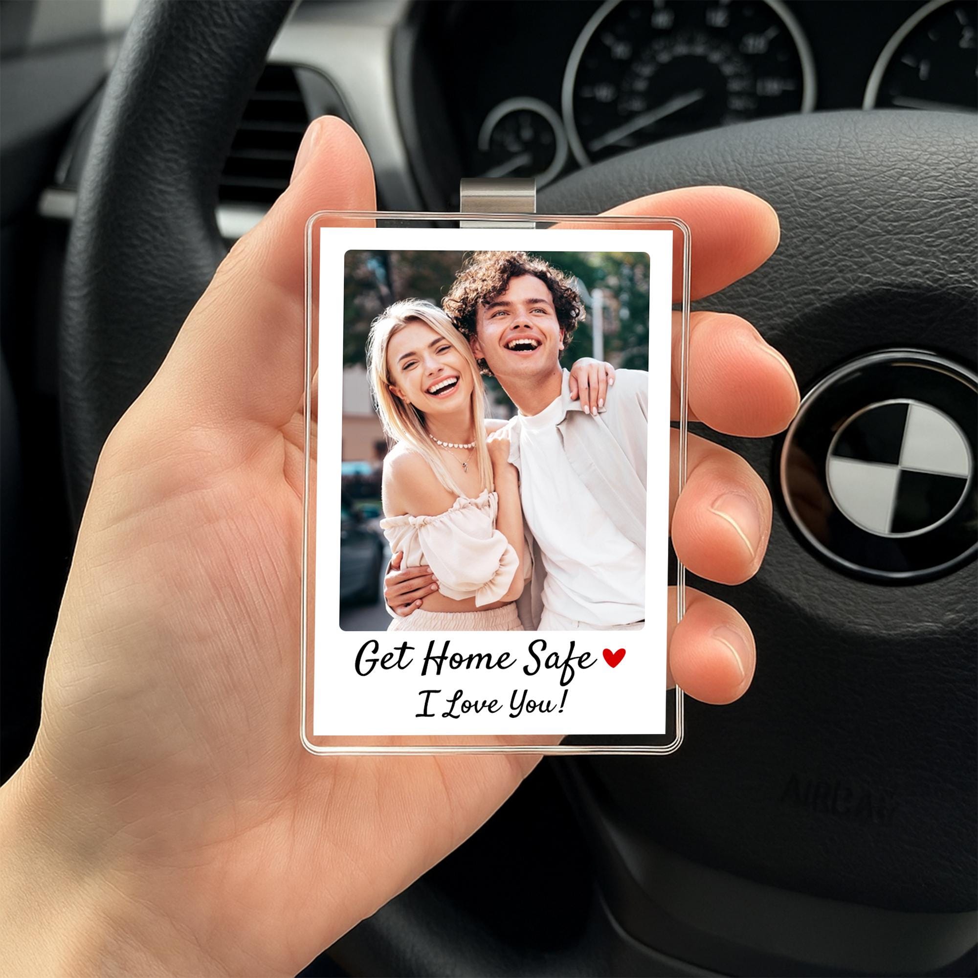 Custom Photo Car Visor Clip-  Couple Photo Gift
