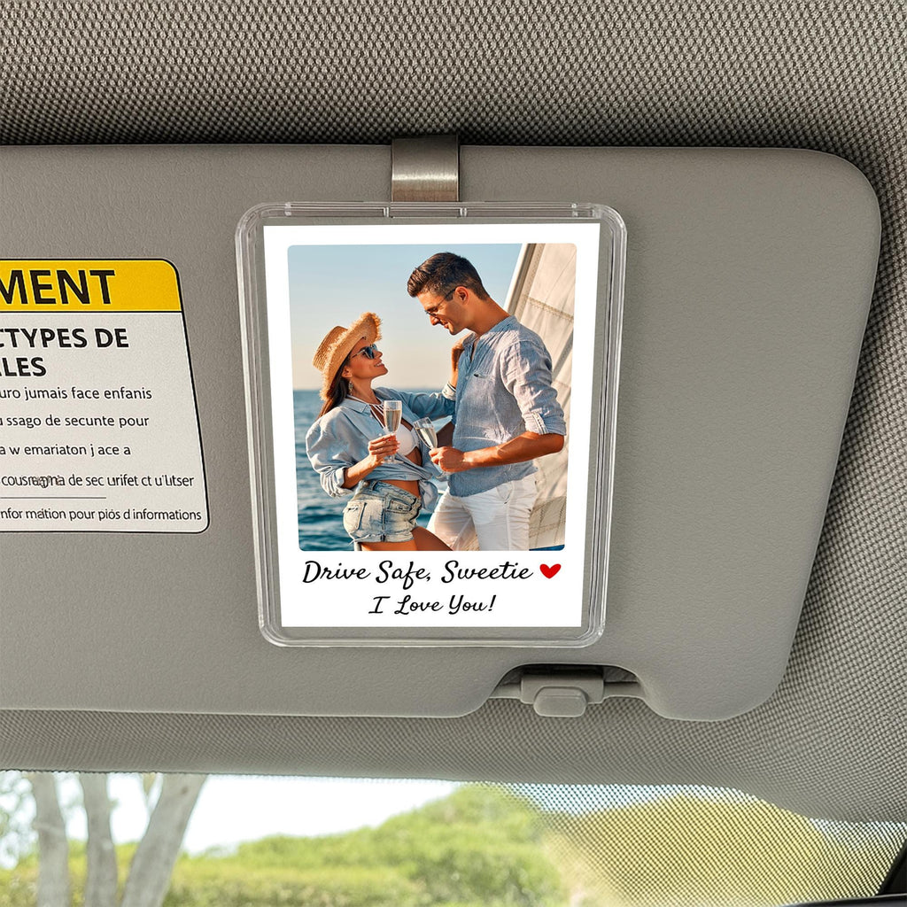 Custom Photo Car Visor Clip-  Couple Photo Gift