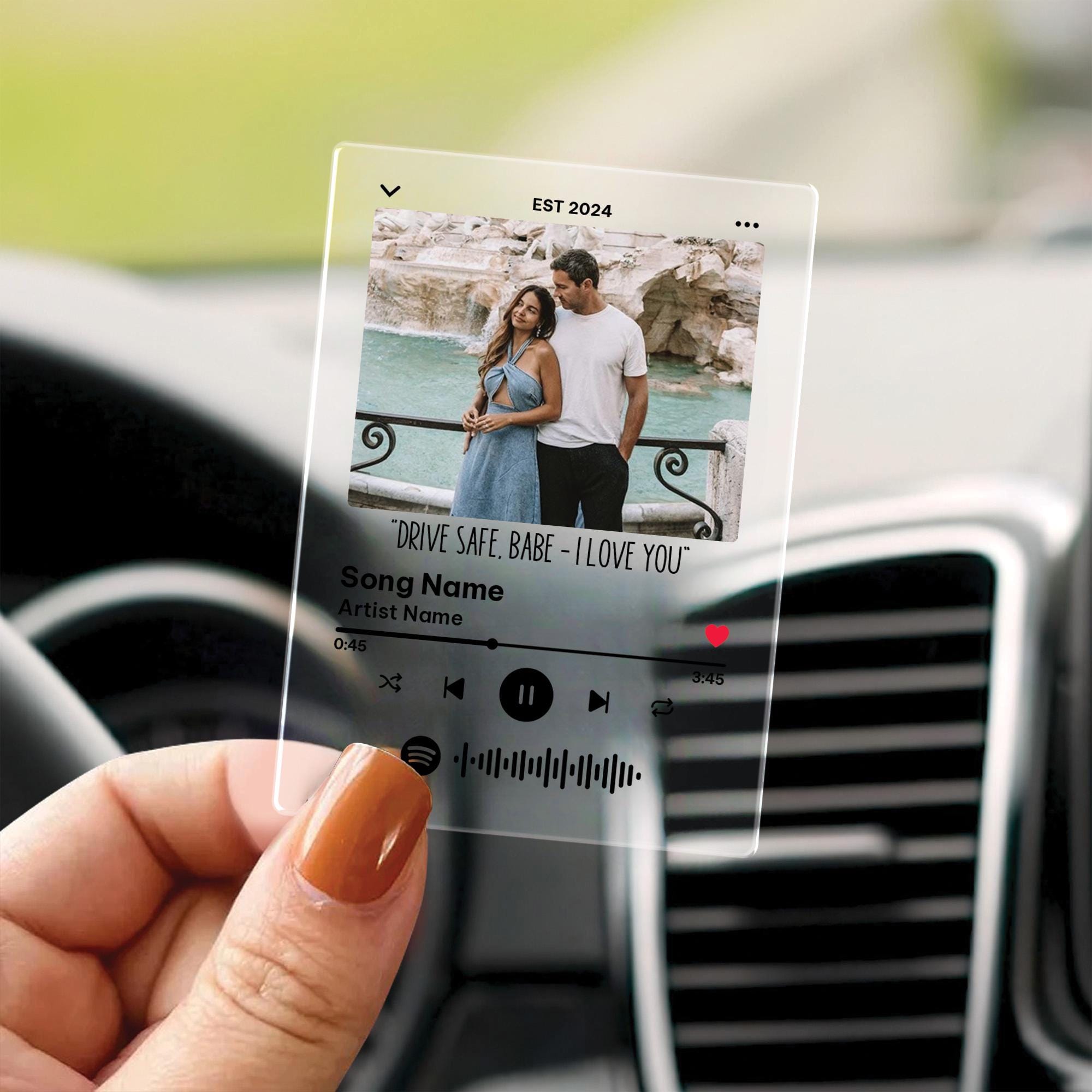 Custom Photo Music Car Visor Clip