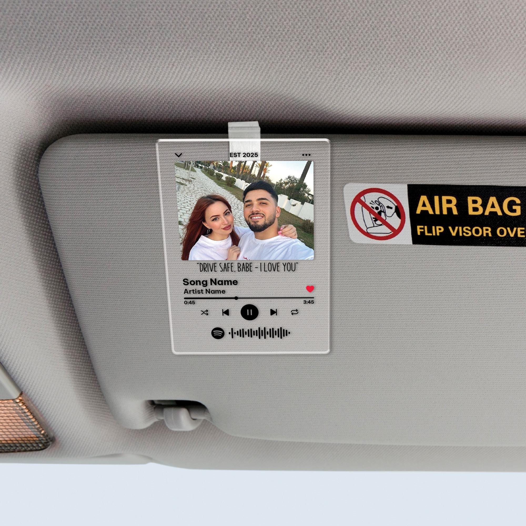 Custom Photo Music Car Visor Clip