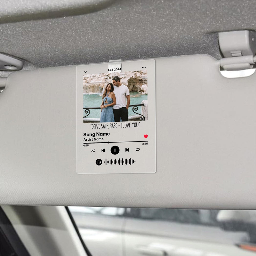 Custom Photo Music Car Visor Clip