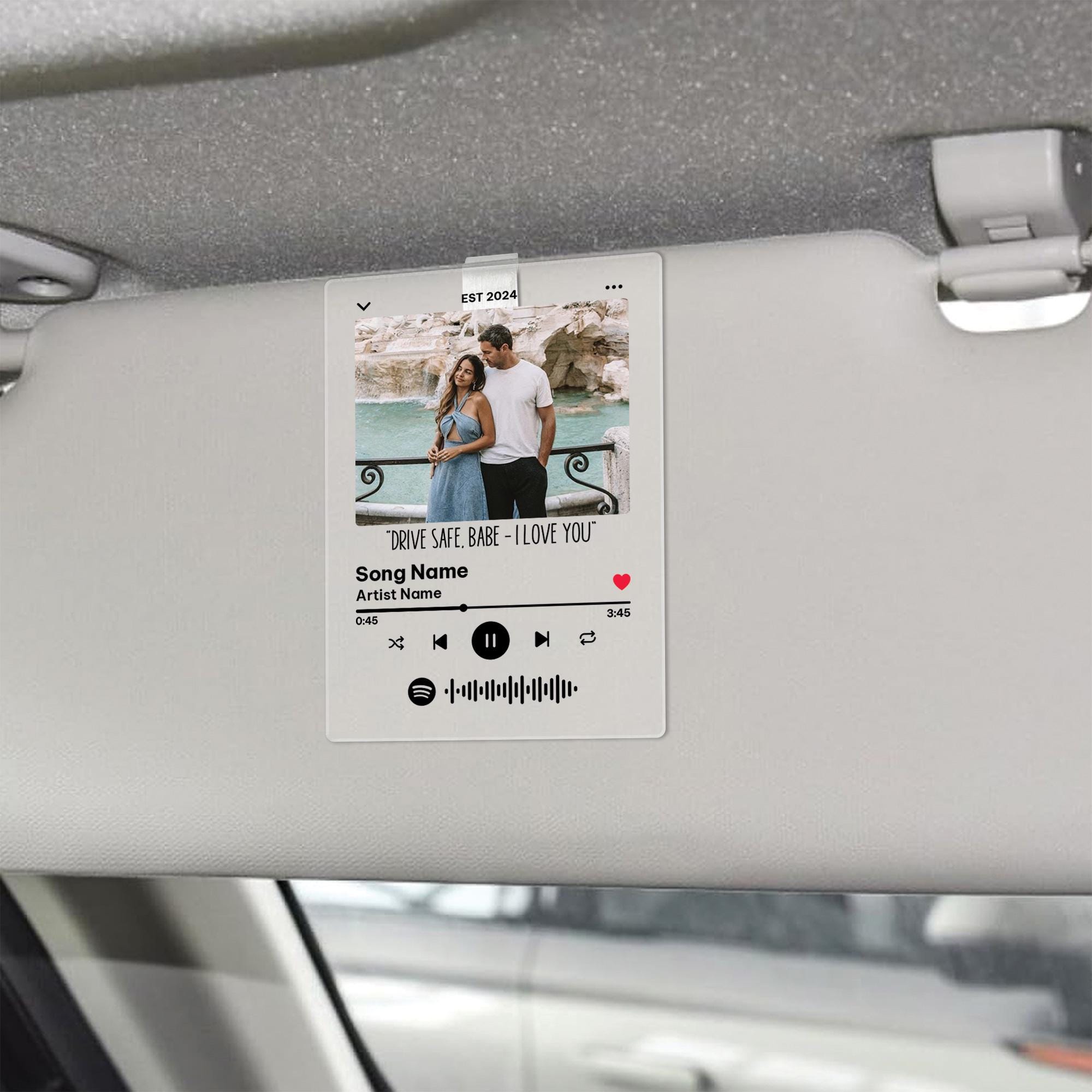 Custom Photo Music Car Visor Clip