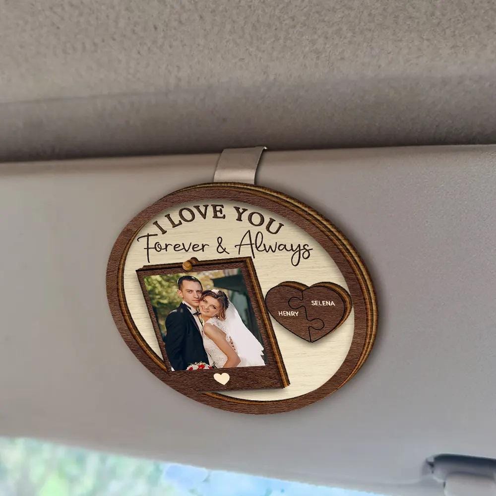 Personalized Car Visor Clip - Gift For Husband