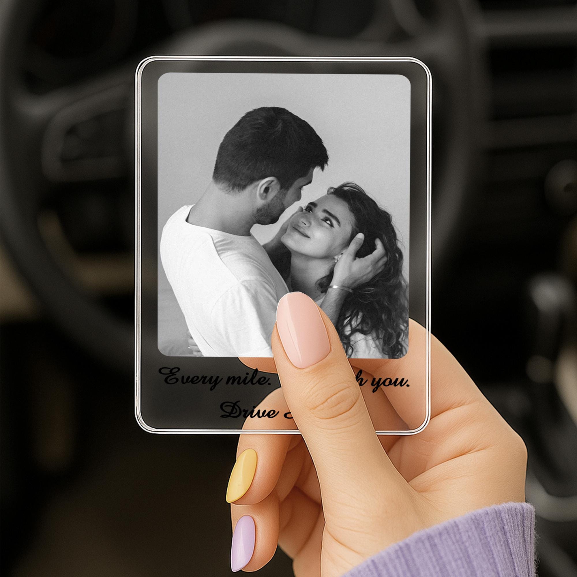 Custom Couple Photo Car Visor Clip